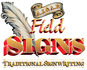 traditional signwriters and sign makers hand painted signs  Andy Field  Shropshire Signwriter