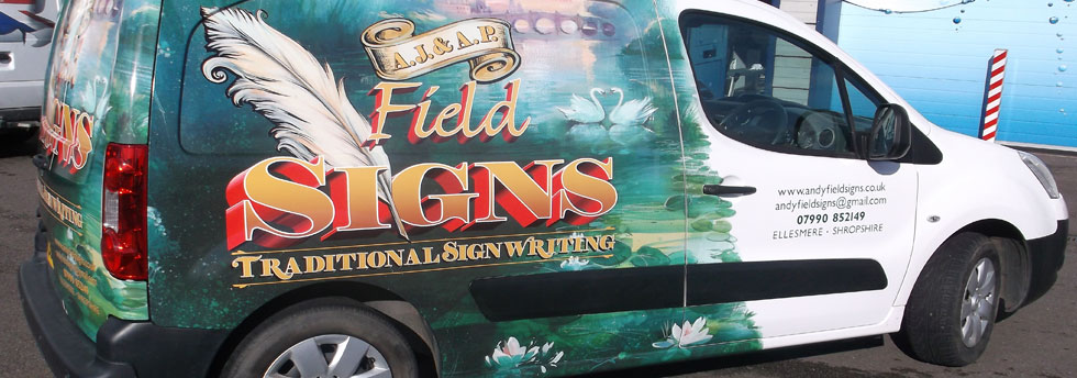 Field Signs Shropshire SignWriting traditional signwriters sign makers hand painted signs